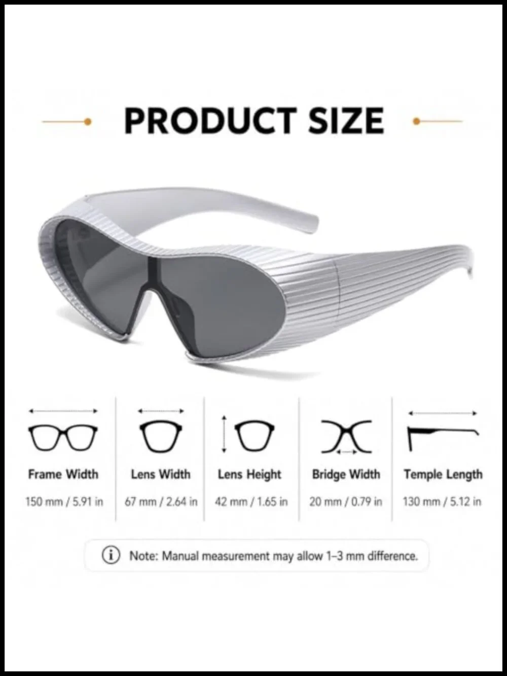 Cyberpunk Unisex Shield Sunglasses UV400 Protection Y2K Costume Party